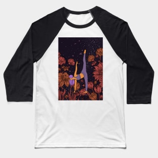 Yoga GIrls Floral Universe Baseball T-Shirt